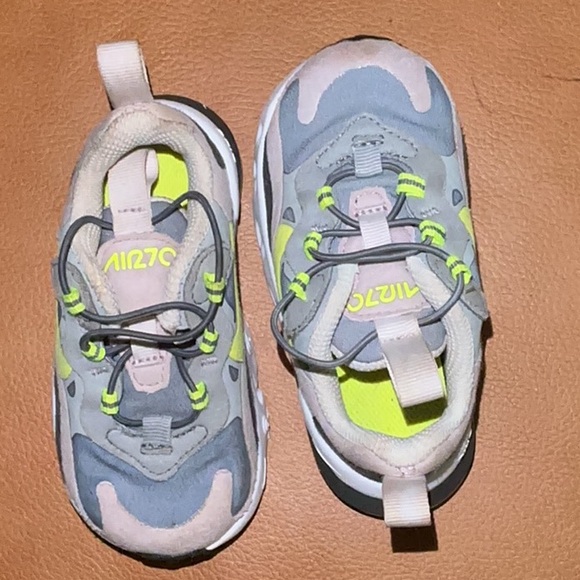Kids Athletic Shoes - Gray and Neon Green - Picture 6 of 6